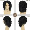 Wigs GNIMEGIL Braided Wig Rasta Natural Synthetic Wig Dreadlocks Short Wig for Man Afro Curly Bob Wig Faux Locs Costume Dreads Wigs