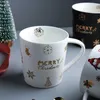 Kubki 2024 Kawa Bożego Narodzenia 500 ml duża zdolność kreatywna prezent ceramiczny herbata mleczna Puchar Picie Dekoracja domu P12