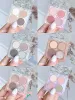 Shadow FLORTTE Fourcolor Eye Shadow Water Ripple Eyeshadow Palette With PendantShimmer Matte Long Lasting Waterproof Eye Makeup