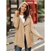 Plus size S-3XL feminino trench jacket chique com capuz primavera outono moda casual elegante solto blusão casaco outerwear 240306