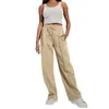 Damenhose Y2k Khaki Jogging Jogginghose Frauen Hippie Streetwear Übergroße Sport Lose gerade Hose mit weitem Bein im koreanischen Stil