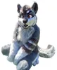 Long Fur Husky Dog Fox Mascot Costume Fursuit Halloween Suit Party Stage Suit Party Size Christmas