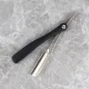 Scheermes RIRON Frosted Handvat Mannen Straight Edge Feather Vouwscheermes Handleiding Baard Kapsel Kapper Scheerapparaat Voor Feather Blade