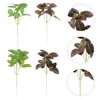 Fleurs décoratives 4 pièces, fausses plantes, décoration de maison, fausse verdure artificielle verte, fausses feuilles vertes en plastique