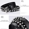 Ceintures Nouvelle mode dames en cuir punk ceinture creux rivet marque de luxe ceinture personnalité rock sauvage réglable jeune tendance ceinture2023New