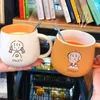 マグ漫画猫セラミックコーヒーマグチョコレートベアガールレトロカップアフタヌーンティーキュート