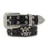 Gürtel 3,3 cm Punk Rock Kristall Nieten Gürtel Männer Frauen Western Cowboy mit Diamant Bing Strass Gürtel Disco E Mädchen für Jeans