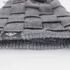 Hüte Schals Sets Neue Unisex Beanie Mütze Gestrickte Wolle Warme Wintermütze Dicke Weiche Elastische Mütze Geeignet für Männer und Frauen Mode Skullies BeanieC24319