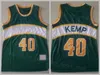 Męskie koszykówka Vintage Gary Payton Jersey 20 Shotback Kevin Durant 35 Shawn Kemp 40 Team Koszulka Czerwona Biała Czarna Kolor retro wszystkie zużyte zużycie dla fanów sportu