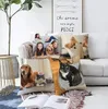 Wuzidream spersonalizowana poduszka na poduszkę domową Południową kota pies poduszka poduszka domowa z pojemnikiem po tekstu spersonalizowane prezenty szczeniaka 240318