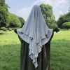 Khimar Deux Couches Jazz Crêpe Double Couches De Haute Qualité Musulman Mode Modeste Prière Long Hijab En Gros Vêtements Islamiques 240314