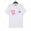 Męski projektant Plams Mens T Shirt Designer Women Spray Printed Aniołowie graficzne TES Modna Anioły Street Hip Hop Love Heart Polo Shirt