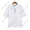 Top Quality Tik Tok influencer same brand pure cotton Vertical Letter Foam Print T-shirt Bat Sleeve Drop Shoulder Short Sleeve Mens and Womens Loose Fit