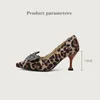 Zapatos de vestir Houndstooth Bowknot Bombas Mujeres Slip-On Snake PU Cuero Tacones altos Mujer Sexy Punta puntiaguda Oficina Fiesta Lady Stiletto 50