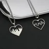 Pendant Necklaces Heart-shaped Flame Couple Lovers Fire Jewelry Stainless Steel Men And Women Cool Hip-hop Punk Hollow