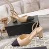 Balet Flats Slingbacks Sandałowe obcasy baletowe buty baletki sukienki imprezowe buty Chunky High Heel Lett Bow Ballerina Sandals