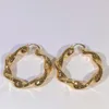 Dangle Earrings Punk Vintage Smooth Metal Hoop For Women Gold Color C Shape Circle Geometric Trendy Jewelry Gifts In 2024