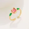 Fresh and Fashionable Natural Flower Band Ring for Women