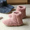 Slippers 2021 Winter Women Coral Fleece Slippers Girls Soft Soles High Boots Indoor Home Nonslip Sock Floor Shoes Men Plush Warm Shoes