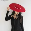 ボールキャップfedora hatレトロブリムトップハットユニセックスパールブラックレッドソリッドハット冬IcエレガントパナマハットショーC24319