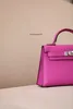 Borsa da donna di design di borsa di marca di lusso tutta fatta a mano di alta qualità Qualità 5A Colore L3 Hardware argento viola rosa