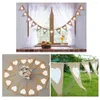 زخرفة الحفلات عتيقة لافت Love Heart Rustic Burlap Flags Pennant for Garden Festival Christmas Decorts