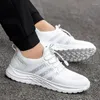 Casual skor par lätt promenad kvinnor andas mesh plus size runda huvud sneakers chunky tränare zapatilla deportiva mujer