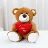 2024 25 см сердце медведь галстук-бабочка плюшевая кукла милый мультяшный плюшевый мишка подарок на день Святого Валентина плюшевые игрушки