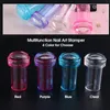 1 Set Transparante Nagel Stamper Met Schraper Jelly Siliconen Stempel Voor Franse Nagels Manicuring Kits Nail Art Stempelen Tool set