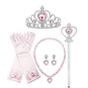 Haarschmuck 6PCS Mädchen Prinzessin Zubehör Set mit Krone Zauberstab Handschuhe Party Kleidung