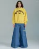 Men's Jeans JNCO Baggy Y2K Harajuku Hip Hop Streetwear Vintage Pocket Graphic Mens Womens American High Waisted Wide Leg