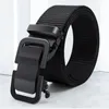 Belts Men Belt Automatic Metal Buckle Nylon Canvas Webbing Outdoor Work With Click Simple Accessories