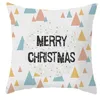 Pillow 40/45/50/60cm Merry Christmas Santa Claus Printed Cover For Home Living Room Sofa Decoration Square Pillowcase