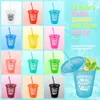 Foldtier 96 Pcs Inspirational Plastic Tumbler Bulk with Lid and Straw 16 Oz Are Awesome Reusable Cup for Teacher First Day of School Supplies Coworker Thank You