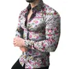 Chemises décontractées pour hommes Chemise boutonnée pour hommes Chemisier imprimé 3D avec manches longues Fêtes parfaites et habillage Divers choix de couleurs