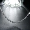 Chains Noble Fine 4MM Rope Chain 925 Sterling Silver Necklaces For Woman Men Classic Luxury Jewelry Party Holiday Gift
