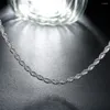 Ketten Edle Feine 4mm Seil Kette 925 Sterling Silber Halsketten Für Frau Männer Klassische Luxus Schmuck Party Urlaub Geschenk