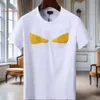 T-shirt da uomo di design francese di Parigi in puro cotone manica corta moda occhi gialli modello High Street Ladies slim-fit bellissima maglietta di alta qualità 4682