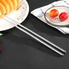 Chopsticks Non-Slip Rostfritt stål Portable Miljöskydd Återanvändbara pinnar Kök matbordsprodukter