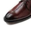 Chaussures habillées Lacets pour hommes Pointu Cuir Oxford Bureau Haut de gamme