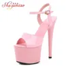 Robe chaussures été femmes sandales stripper talons hauts sexy show girl party club 13 15 17 cm plate-forme femme h240325