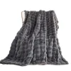 Koce Zima sztuczna futra koc pluszowy puszysta sofa pokrywa salonu izolacja łóżka domowego tkanina