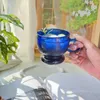 Бокалы для вина Цветная стеклянная чашка с тарелкой в скандинавском стиле Домашняя личная кофейная ложка