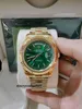 Mens Watch Ro lx Top with Original Luxury Fashion Quality Yellow Gold Green Diamond Dial Bezel 18038 Automatic Watch 78