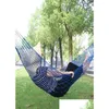 Hammocks Outdoor Leisure Nylon Rope Net Hammock Single Adt Children Swing Students Dormitory Nap Hanging Bed1285531 Drop Delivery Ho Dh1Py