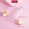 Storage Bottles YUXI Thick Bottom Wall Transparent PET Injection Molding Plastic Mist Spray Bottle Electroplated Gold Press Pump