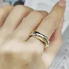 Fashion Classic Trinity Three Ring Wedding Ring Women Women Stainsal Steel Jewelry 3 Color Rolling Band Band Rings Designers Size 5-11