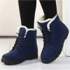 Stivali stivali donne inverno 2023 Nuovo in stivali alla caviglia per scarpe invernali donne piattaforma bassa piattaforma botas mujer stivali da neve