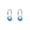 Stud Earrings Light Luxury 925 Sterling Silver Vintage Abalone Shell Women's Niche Turquoise Spot Wholesale