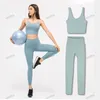 LU1u 2024 Women Outfit Jogger Yoga Leggings Suit Pants High Waist Sports Raising Hips Gym Wear Legging Align Elastic Fitness Tights Top with chest pad